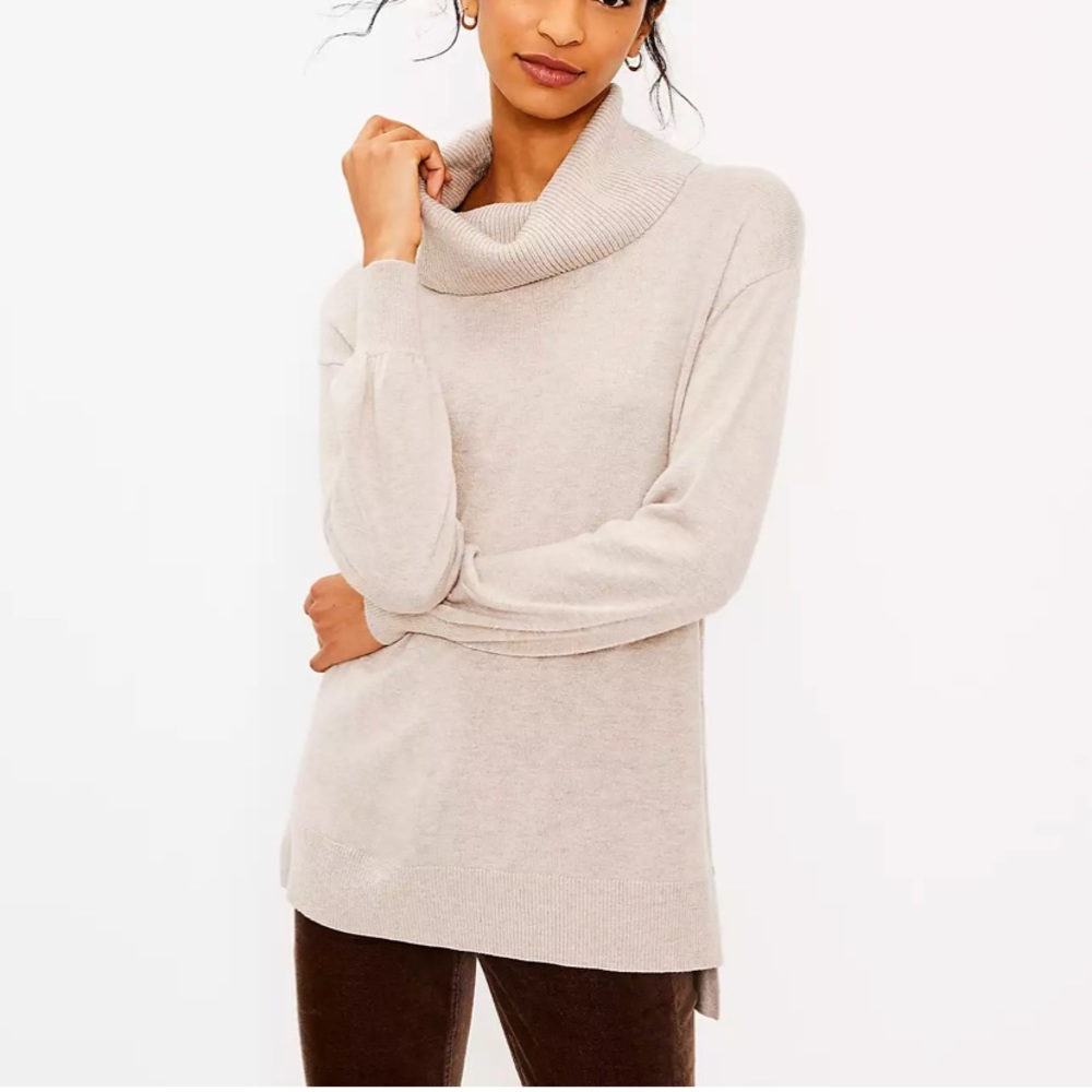 LOFT Turtleneck Sweater *New* Color: Natural Sand Heather